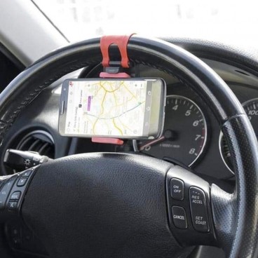 Suport auto pentru telefon cu prindere pe volan