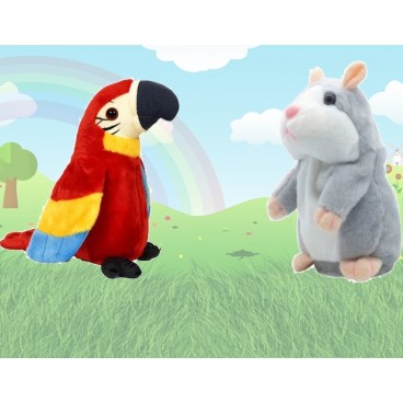 Pachet jucarii interactive, Hamster si Papagal vorbitor